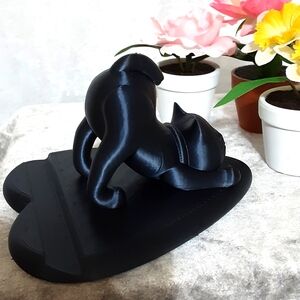 Handmade Black Cat Cell Phone Tablet Stand Holder 3D Printed